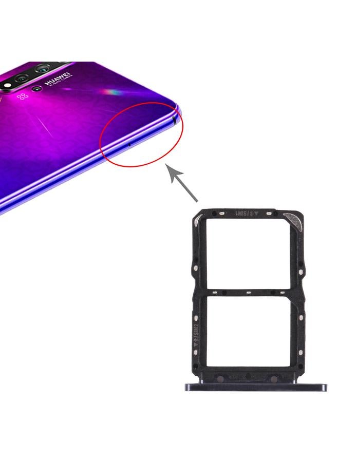 SIM Card Tray + SIM Card Tray for Huawei Nova 5T (Black) - Image 4